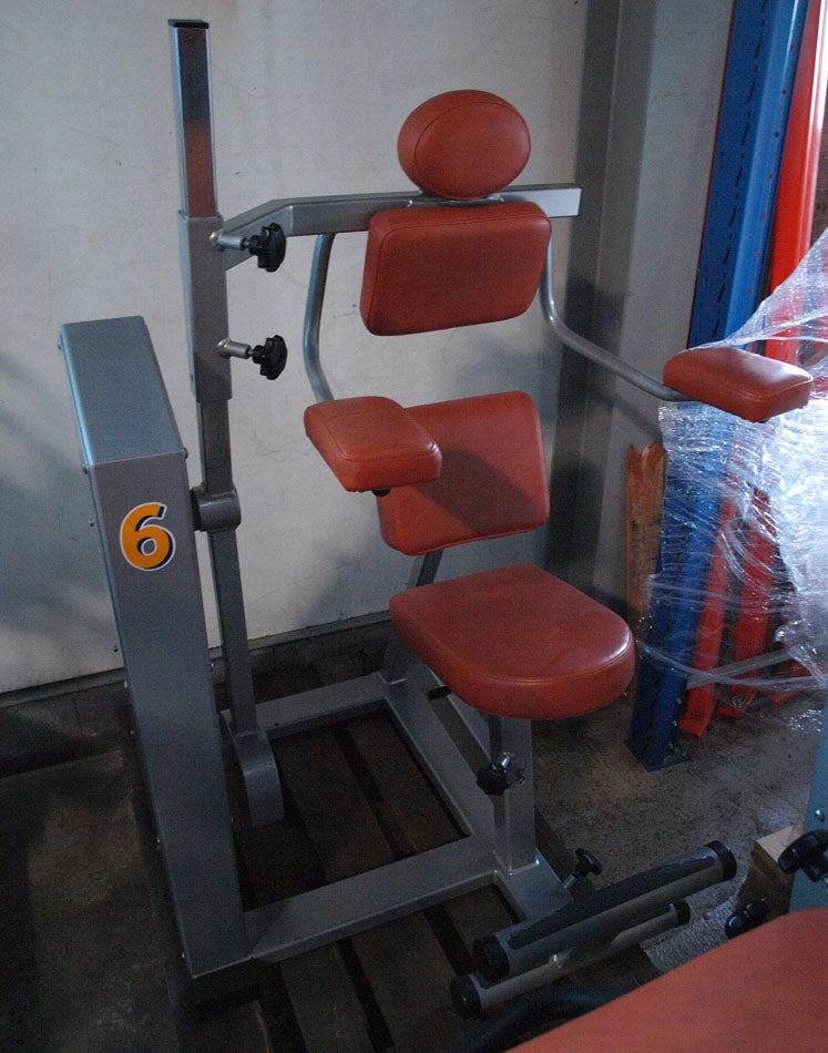 Effective Strength Endurance Circuit - 9 strength machines, silver frame, orange upholstery, used