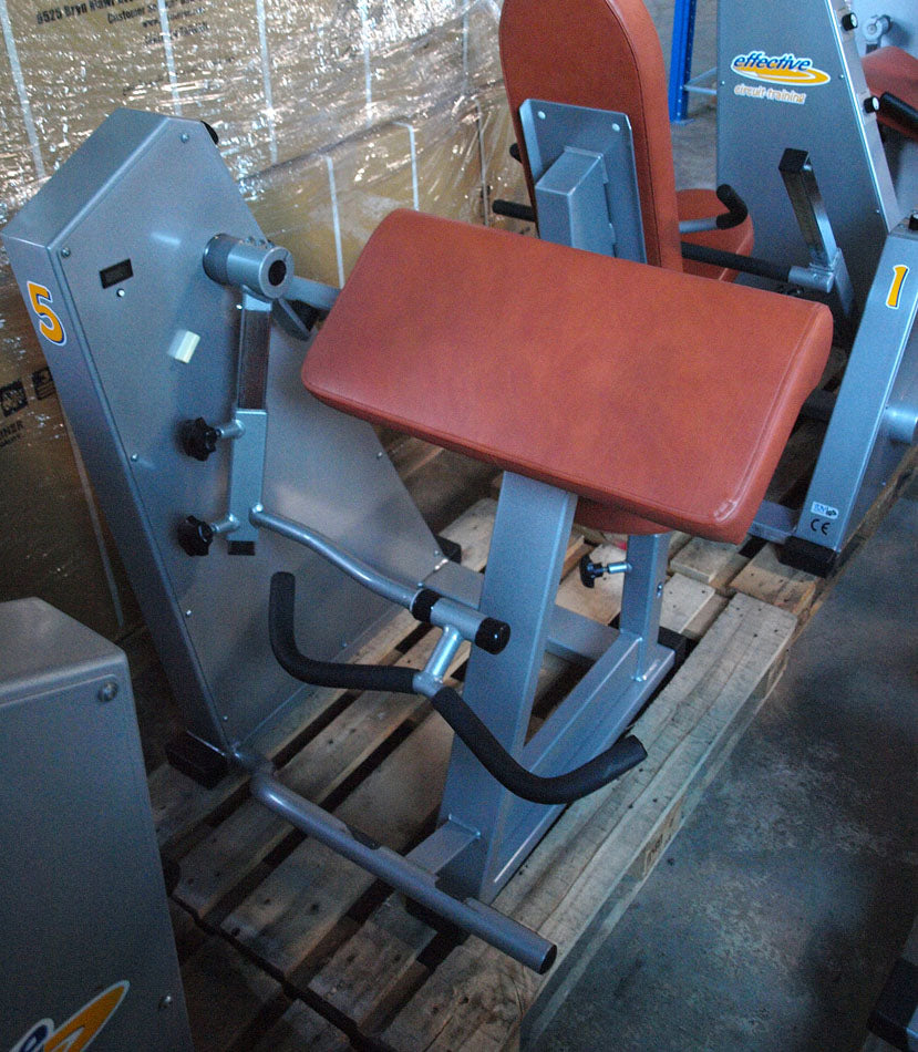 Effective Strength Endurance Circuit - 9 strength machines, silver frame, orange upholstery, used