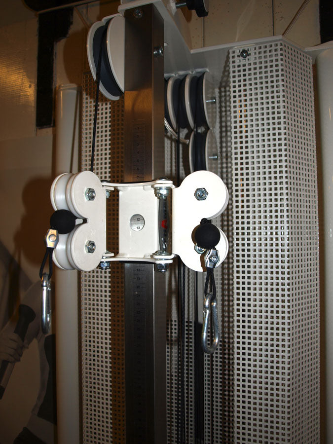 Dynamed explosion hoist, height-adjustable, wall-mounted, 80 kg, white, as good as new