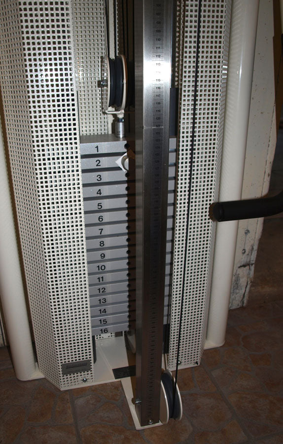Dynamed explosion hoist, height-adjustable, wall-mounted, 80 kg, white, as good as new