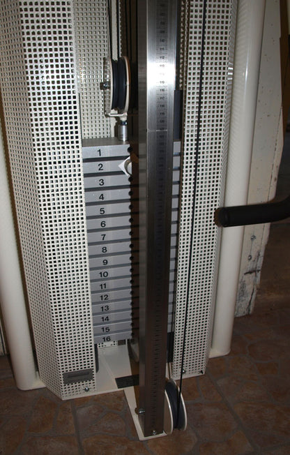 Dynamed explosion hoist, height-adjustable, wall-mounted, 80 kg, white, as good as new