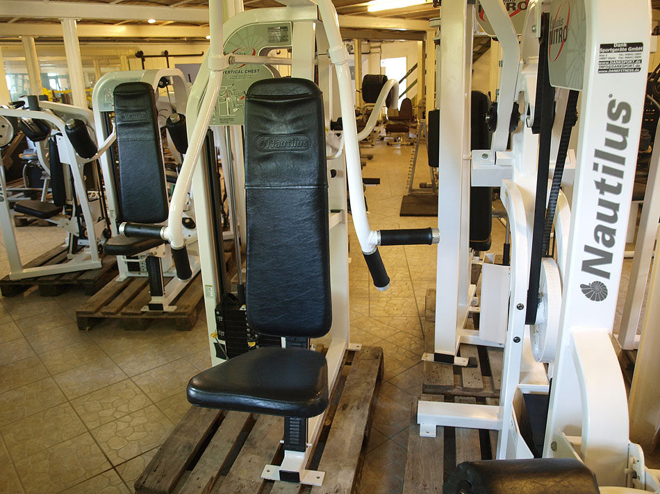 Nautilus Nitro Series, strength training equipment, 13 gym machines, white, used