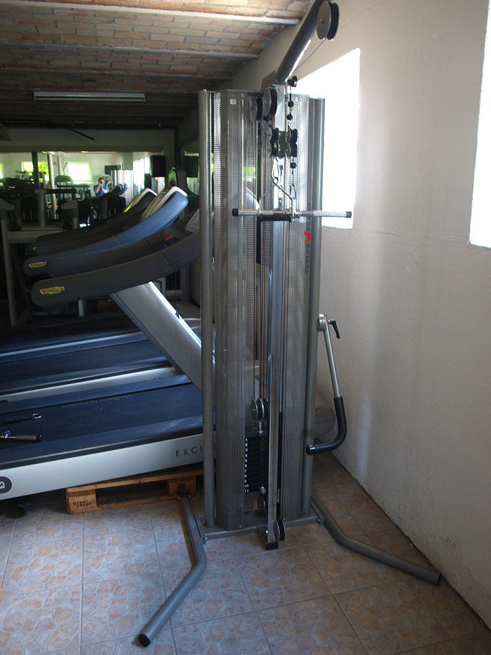 Dynamed explosion hoist, height-adjustable, freestanding, 55 kg, gallows, silver, used, 2 available