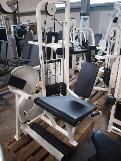 Cybex strength training equipment, 12 fitness machines, color white and black, used