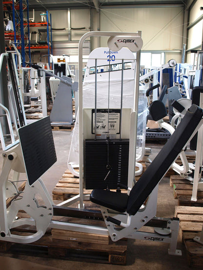 Cybex strength training equipment, 12 fitness machines, color white and black, used