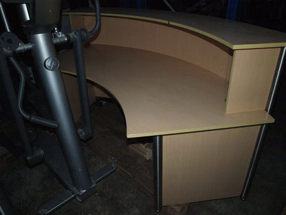 Tresen, Empfang, Empfangstresen, Holz, halbrund, gebraucht