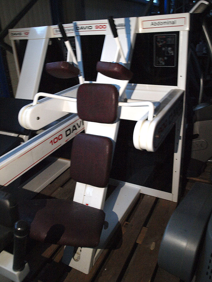 David strength training equipment, 6 fitness machines, white, used