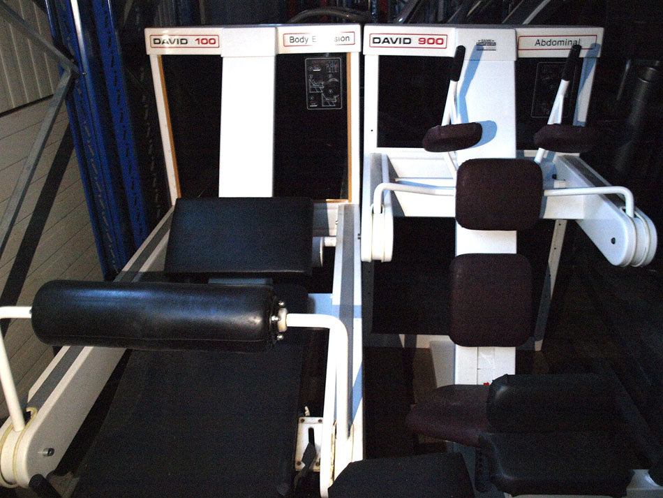 David strength training equipment, 6 fitness machines, white, used