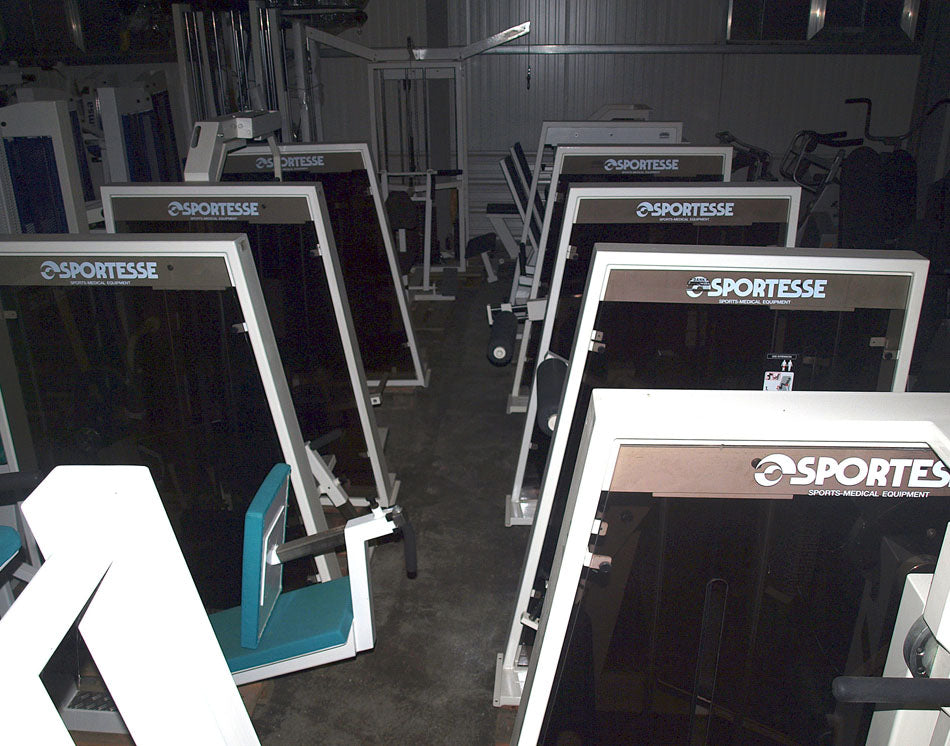Sportesse strength training equipment, 17 fitness machines, complete gym equipment, used