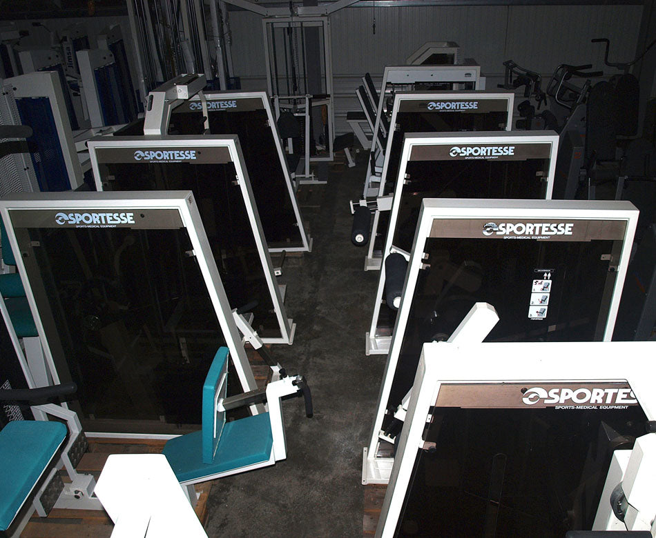 Sportesse strength training equipment, 17 fitness machines, complete gym equipment, used