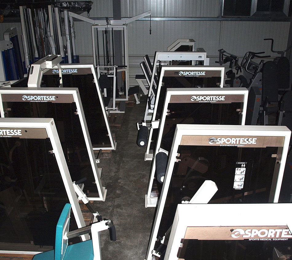 Sportesse strength training equipment, 17 fitness machines, complete gym equipment, used