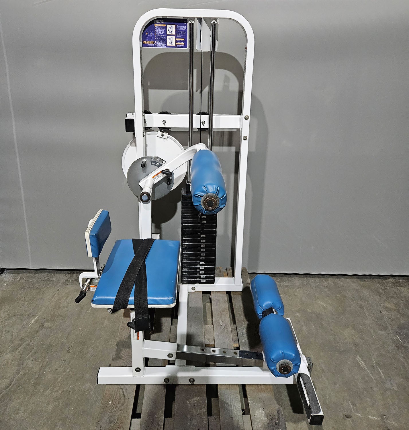 Paramount Back-Ab Model 1800 - Abdominal machine and back extension 2 in 1 combination machine, Lower back and Abdominal, Made in USA, Color White, Used - Tested Condition