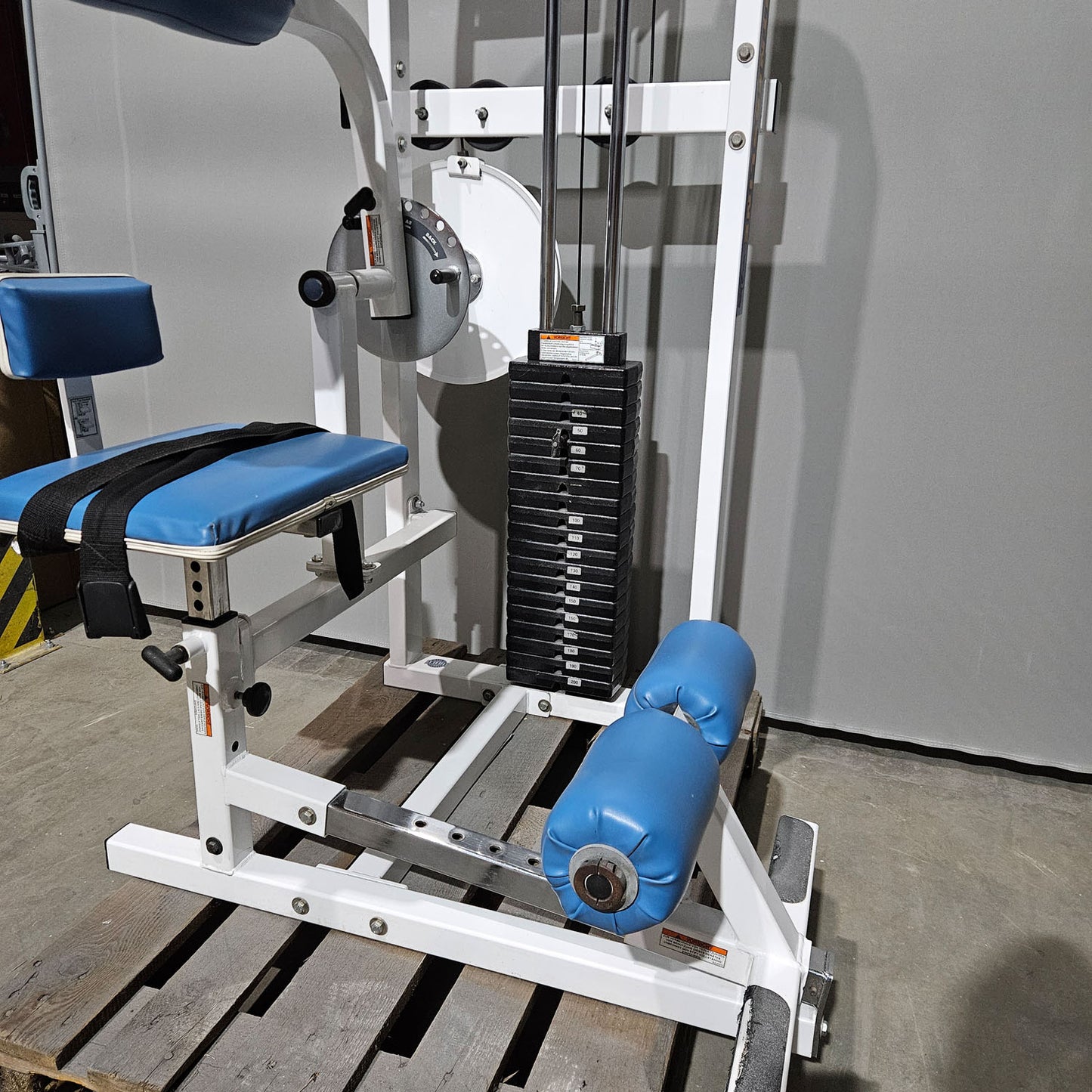 Paramount Back-Ab Model 1800 - Abdominal machine and back extension 2 in 1 combination machine, Lower back and Abdominal, Made in USA, Color White, Used - Tested Condition