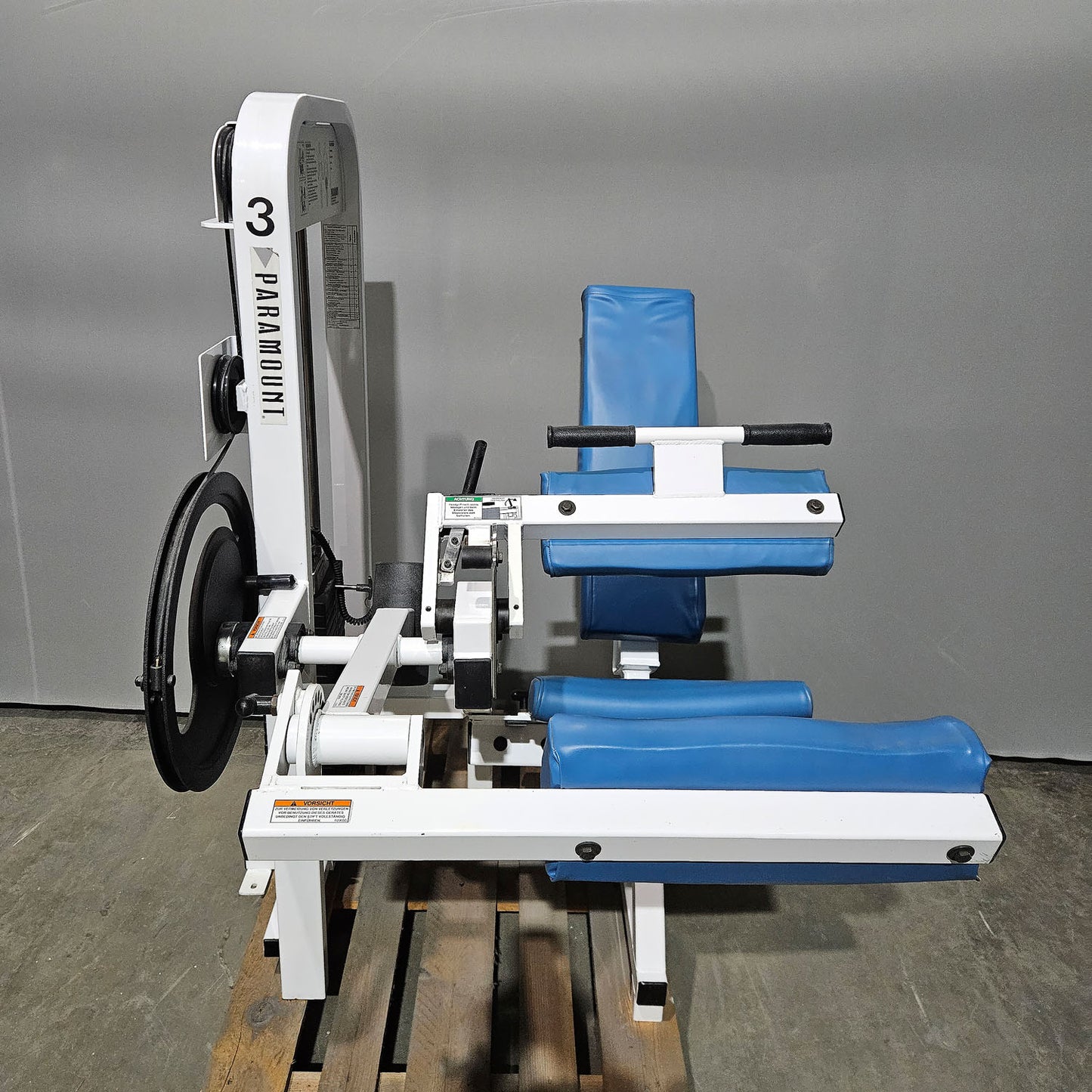 Paramount Leg Curl seated Model PL 2100 - seated leg curl, knee curl, Made in USA, color white, used - tested condition