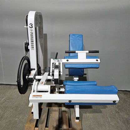 Paramount Leg Curl seated Model PL 2100 - seated leg curl, knee curl, Made in USA, color white, used - tested condition