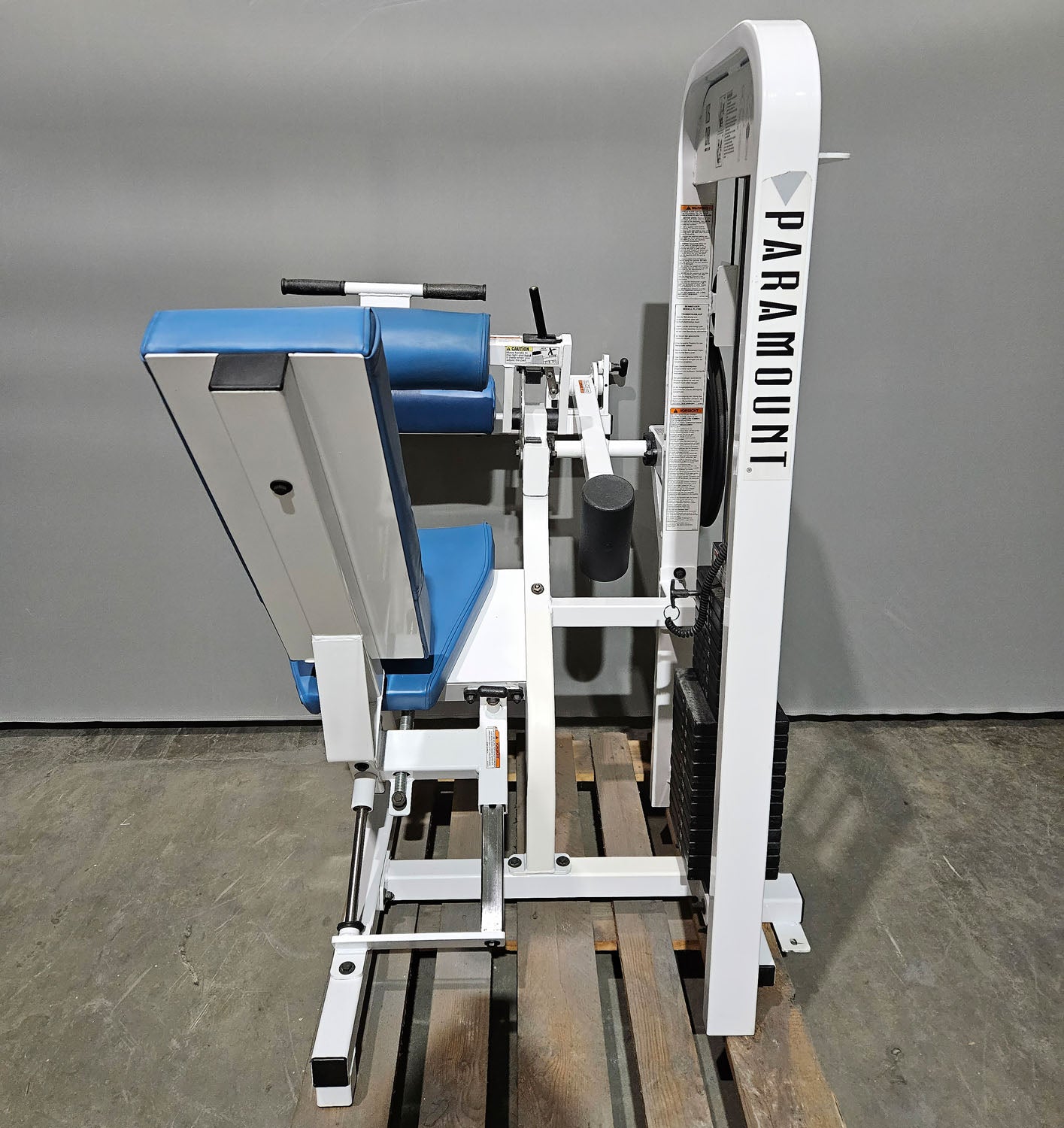 Paramount Leg Curl seated Model PL 2100 - seated leg curl, knee curl, Made in USA, color white, used - tested condition