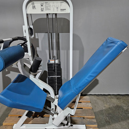 Paramount Leg Curl seated Model PL 2100 - seated leg curl, knee curl, Made in USA, color white, used - tested condition