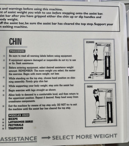 Paramount Chin-Dip Model PL4000 - Dip pull-up machine with weight support, Made in USA, used - tested condition