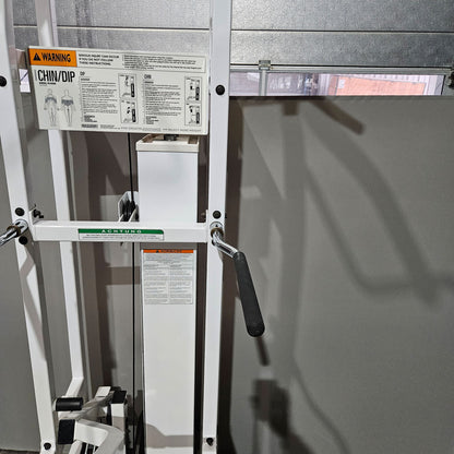 Paramount Chin-Dip Model PL4000 - Dip pull-up machine with weight support, Made in USA, used - tested condition