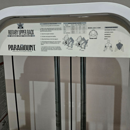 Paramount Rotary Upper Back - ART 4300 - Rowing machine with chest support, rotating handles, Made in USA, used - tested condition