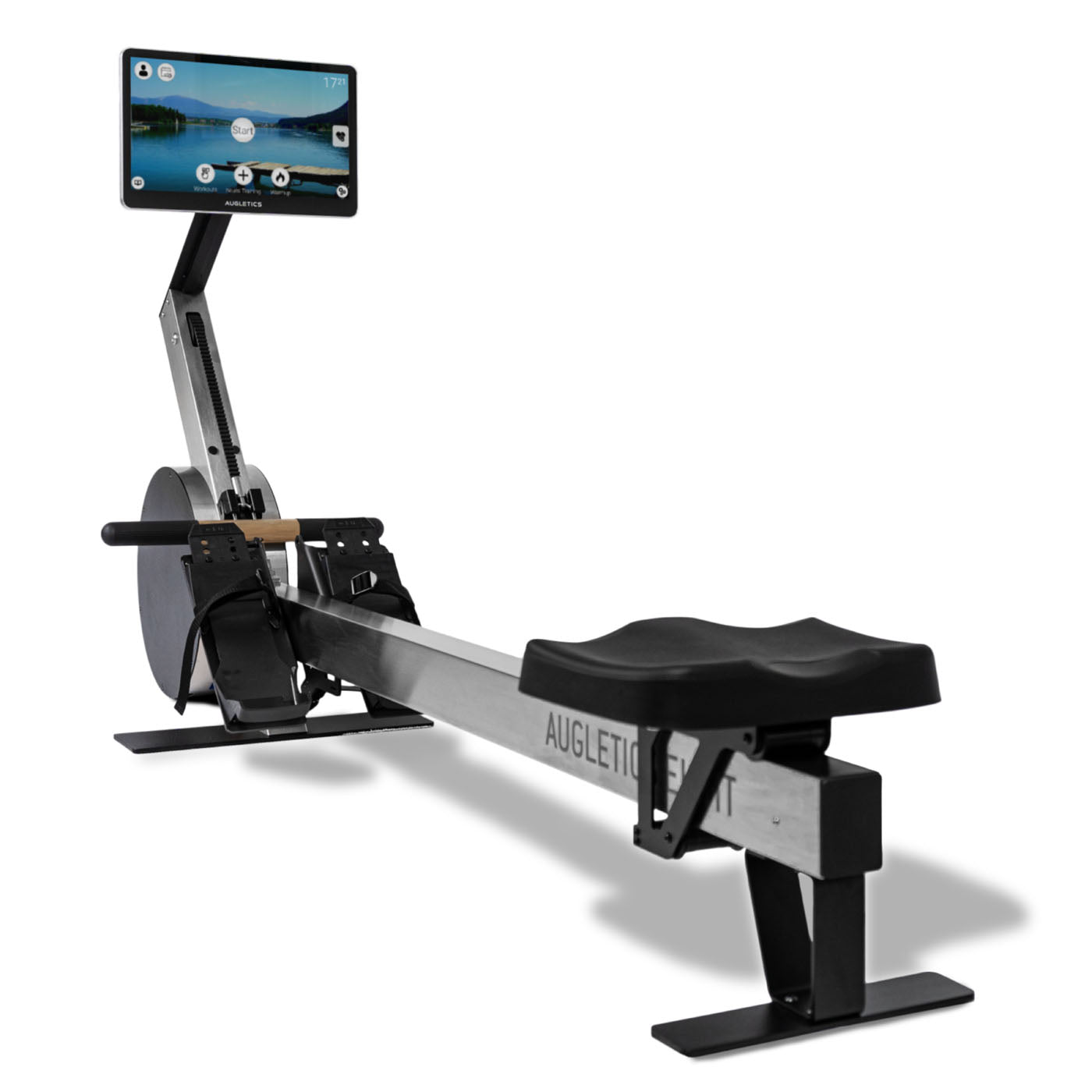 Augletics Eight - Black - Rowing machine professional model with touch display