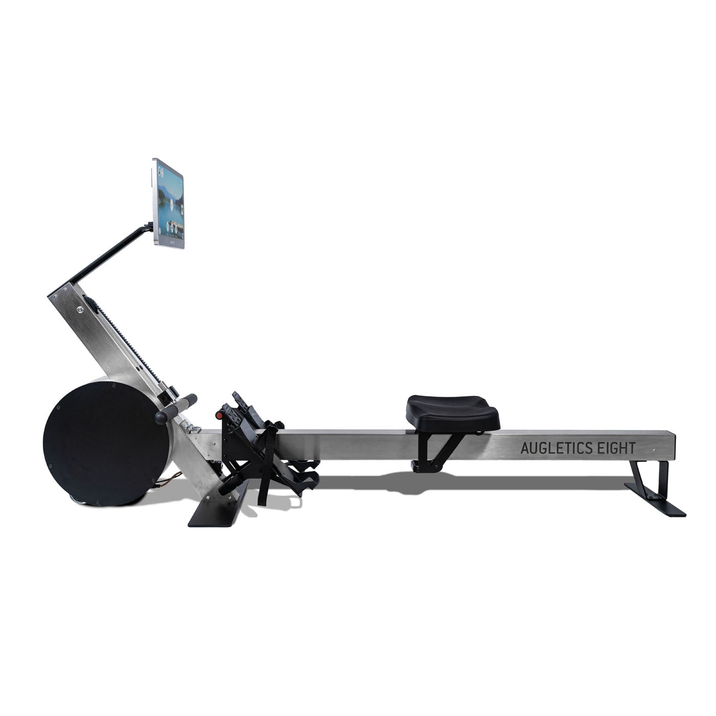 Augletics Eight - Black - Rowing machine professional model with touch display