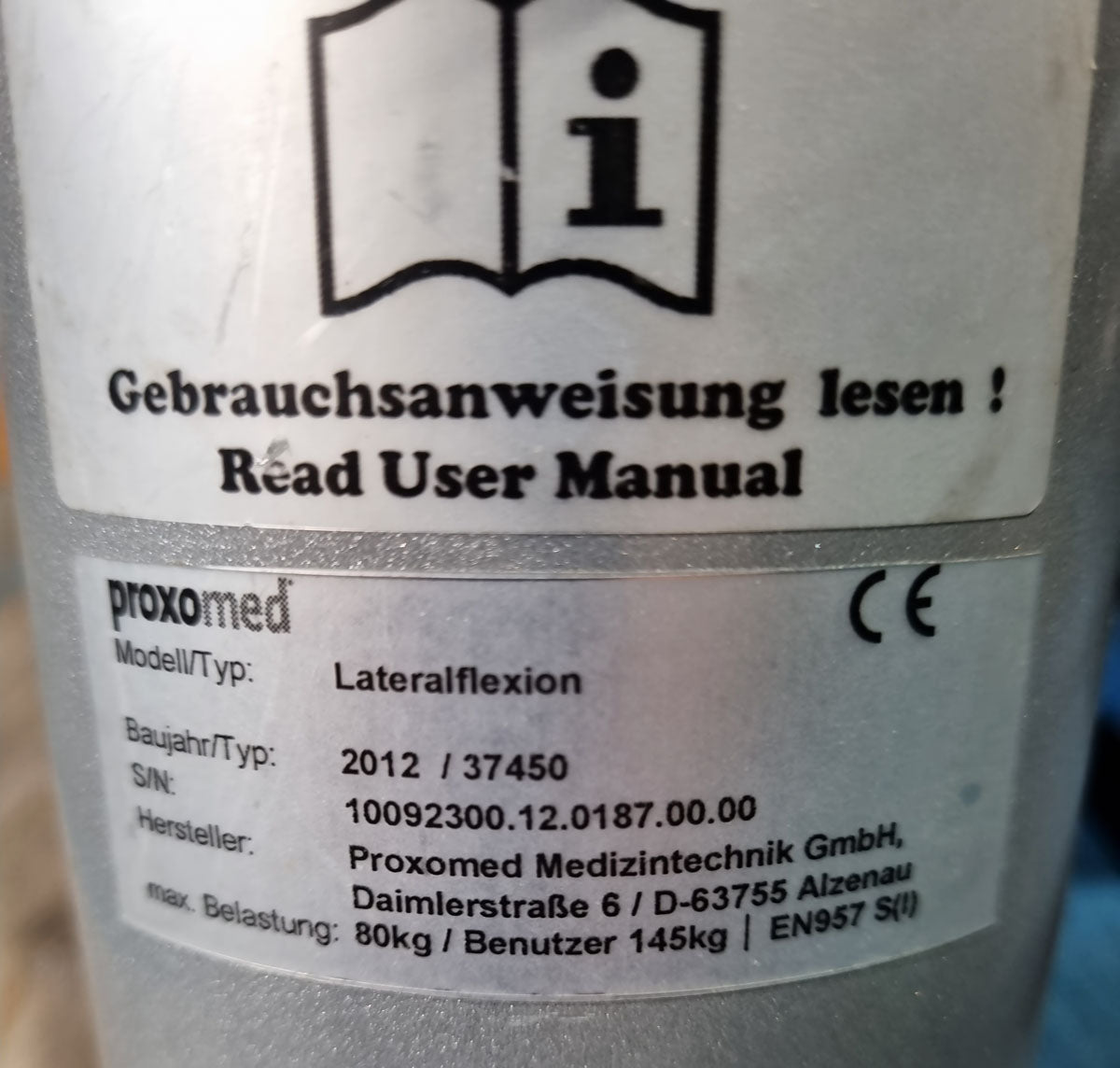 Proxomed Compass 530 Lateralflexion, Seitneige-Maschine, MPG, Reha, Rahmenfarbe Silber, gebraucht - überholter Zustand