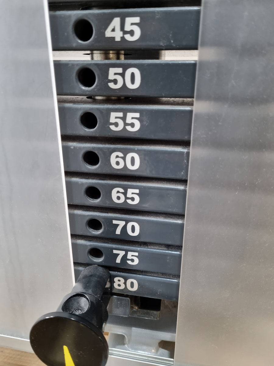 Proxomed Compass 530 Rückenflexion, Bauchmaschine, Rückenbeuger, Abdominal Crunch, MPG, Reha, Rahmenfarbe Silber, gebraucht - überholter Zustand