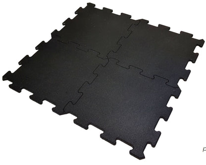 Sportboden aus Gummi, Puzzle Elemente, 20mm Stärke, Fitnessmatten, Fitnessboden, Bodenschutzmatten, Farbe Schwarz - NEU