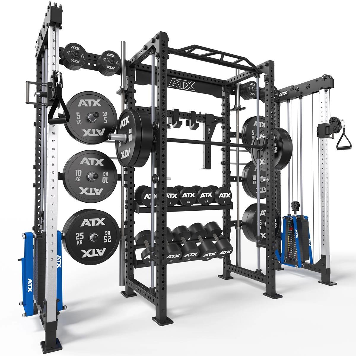 ATX Cable Cross Rack with 2 x 90 kg plug-in weights and many extras