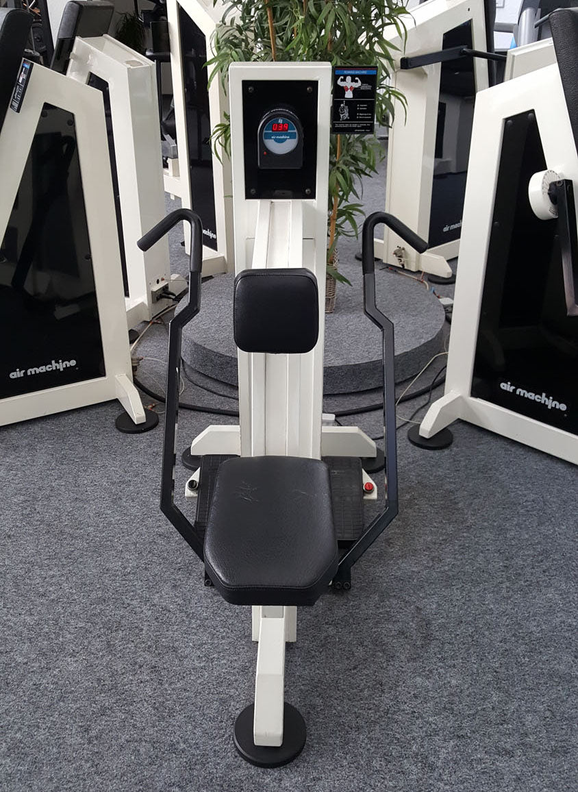 Air Machine Zirkel, 14 Fitnessgeräte mit Widerstand über Luftdruck inkl. Kompressor, Ähnlich Hydraulik, gebraucht zum Sonderpreis