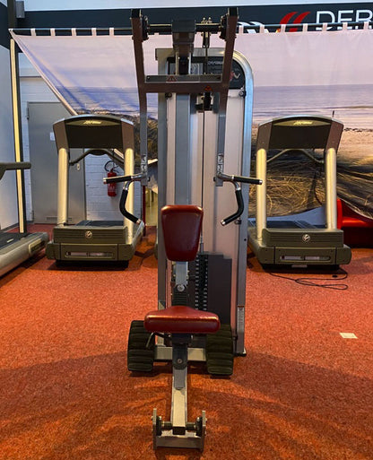 Life Fitness Rudern mit Bruststütze, Row, Pro2 Serie, Rahmenfarbe Silber, Polsterfarbe Rot, gebraucht - überholter Zustand