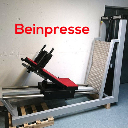Beinpresse, verstellbare Rückenlehne, große Fußplatte, Reha und Physiotherapie, gebraucht - überholter Zustand