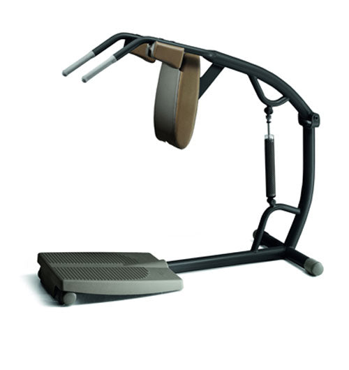 TechnoGym Easy Line circuit machine, squats, single hydraulic machine, brown upholstery, used