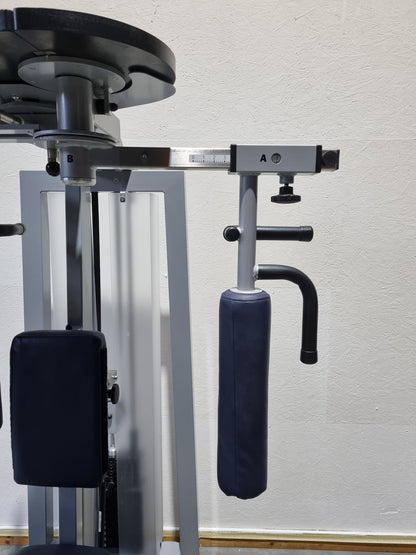 SVG Butterfly - Press Back - Butterfly and Butterfly Reverse - 2 in 1 combination machine, Fly and Rear Delt, frame color silver, used - overhauled condition