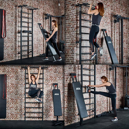 ATX Wall Bar Gym / Wall Bars with Bench