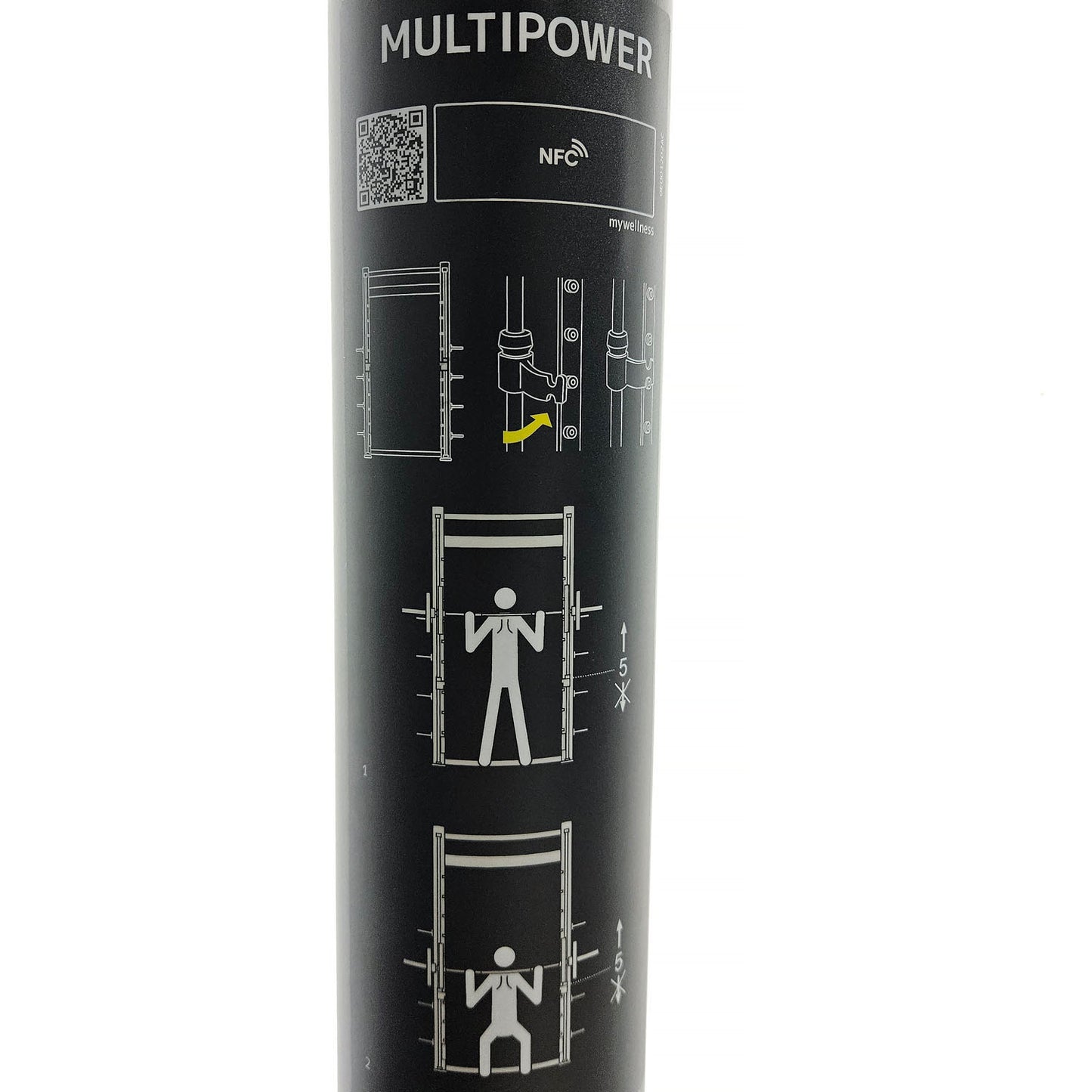 Technogym Multipower Multipresse geführt, Smith Machine, 50mm Scheibenaufnahme, Rahmenfarbe Schwarz, gebraucht - überholter Zustand