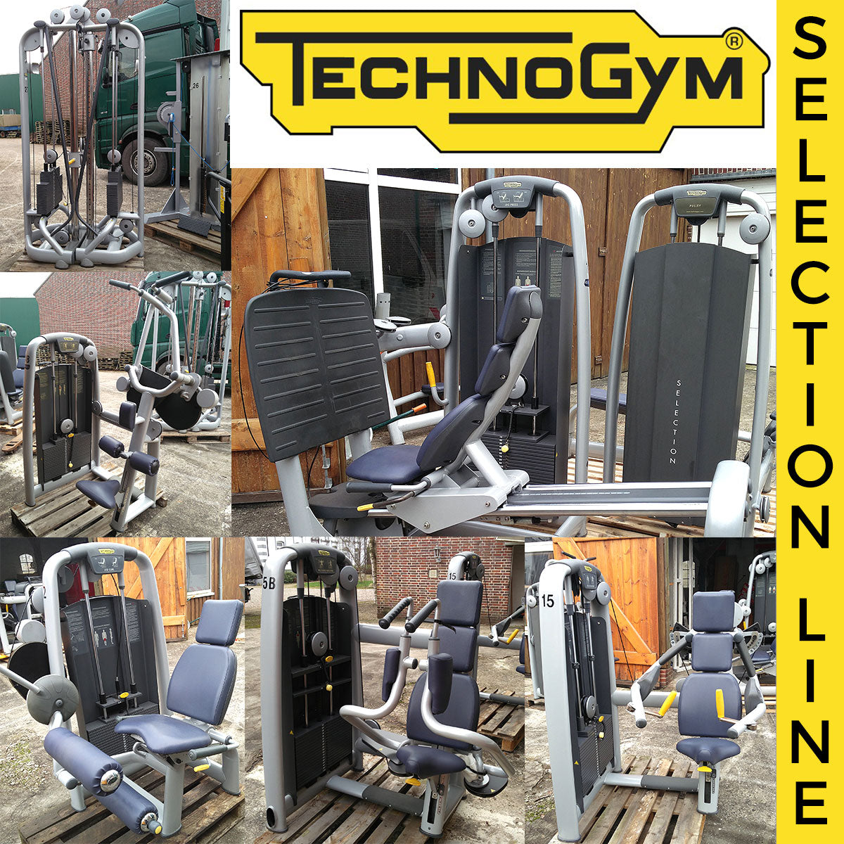 TechnoGym Selection Line strength training set/park with 10 fitness machines, additional equipment on request, used, tested and refurbished