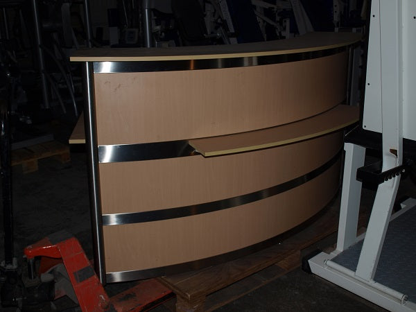 Tresen, Empfang, Empfangstresen, Holz, halbrund, gebraucht