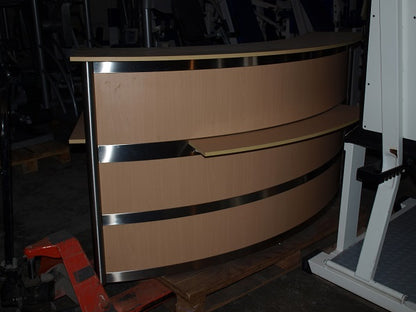 Tresen, Empfang, Empfangstresen, Holz, halbrund, gebraucht