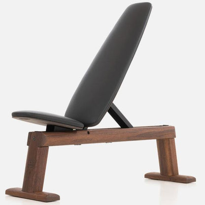 WaterRower NOHrD Weightbench Trainingsbank Nussbaum - Kunst oder Echtleder in Schwarz