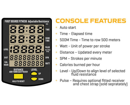 First Degree Neon Plus Rower - rowing machine