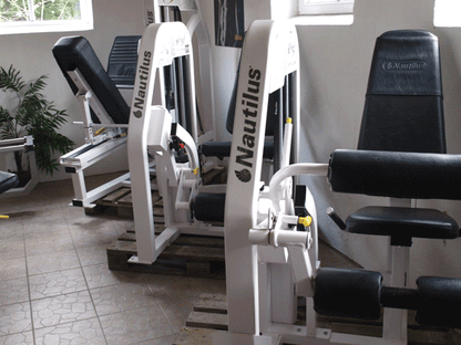 Nautilus Nitro Series, strength training equipment, 13 gym machines, white, used