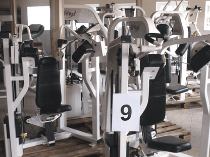 Nautilus Nitro Series, strength training equipment, 13 gym machines, white, used