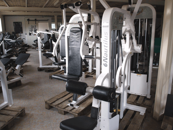 Nautilus Nitro Series, strength training equipment, 13 gym machines, white, used