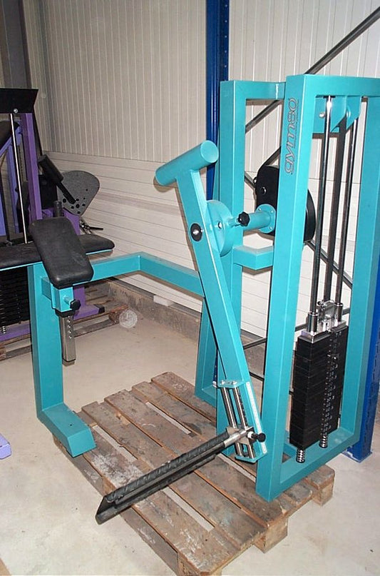 Gym80 Glutaeus radial, butt machine, gluteus kick, frame color turquoise, used - checked condition