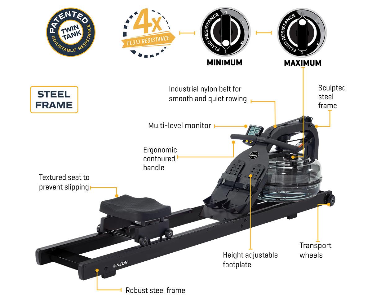 First Degree Neon Plus Rower - rowing machine