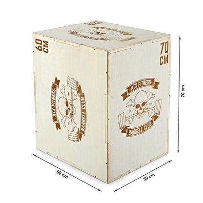 ATX Plyobox - Barbell Club - natural wood - 50 x 60 x 70 cm