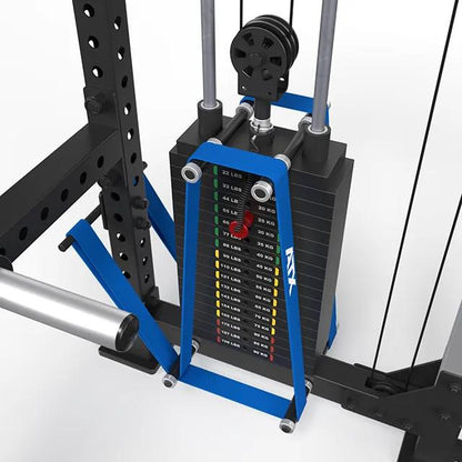 ATX Cable Cross Rack with 2 x 90 kg plug-in weights and many extras