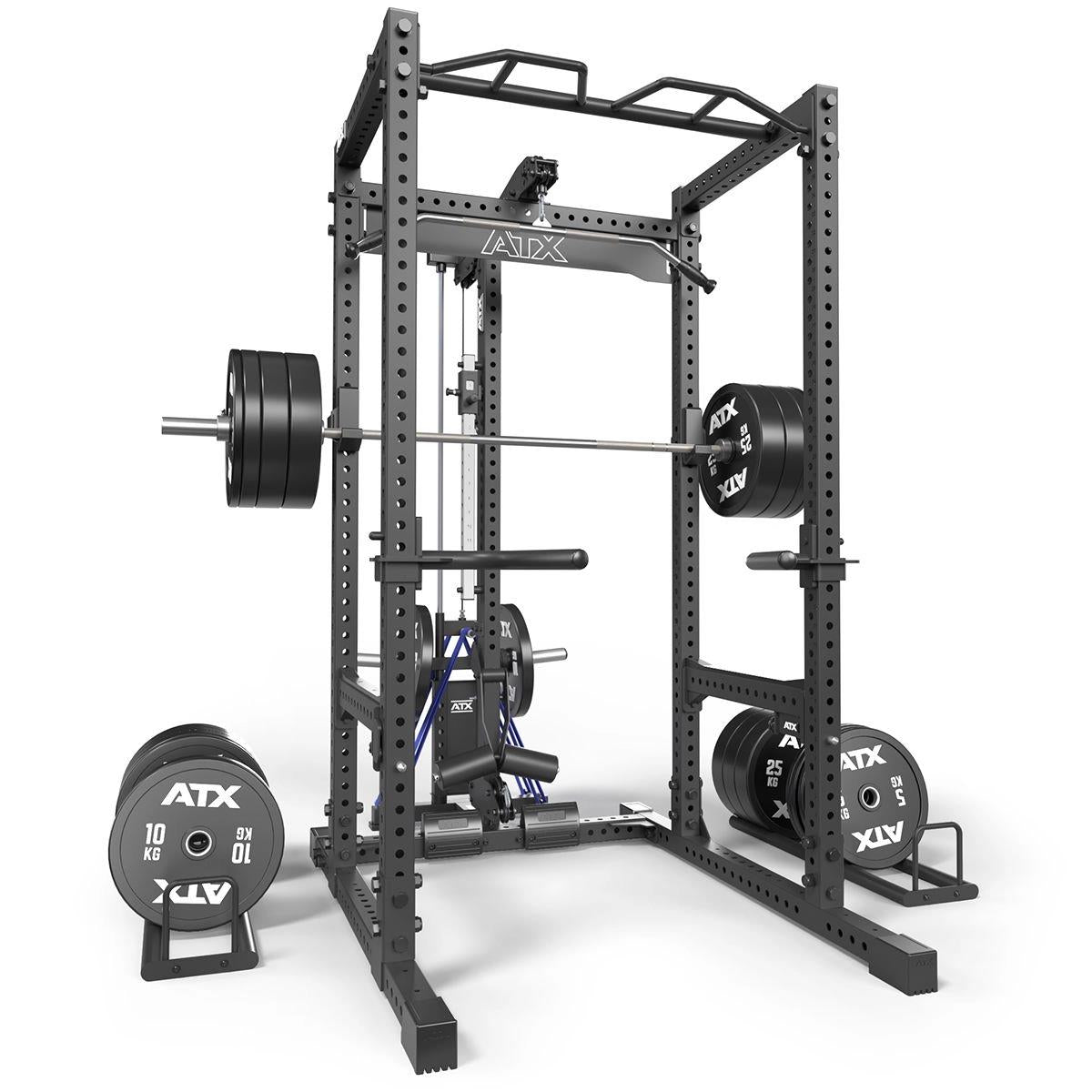 ATX Power Rack PRX-780 with lat pulldown - weight plate holder